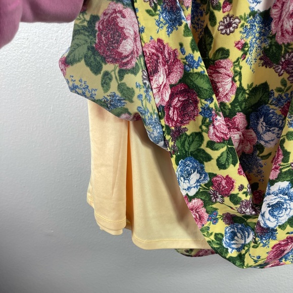 Pink Owl Apparel Rose Floral Sleeveless Stretch Short Dress Open Back Medium - Picture 5 of 9